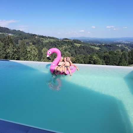 Chalet-Suedsteiermark - Traumhafte Aussicht, Infinity Pool, Privatsphaere, Klima Und De-Luxe Ausstattung Schwanberg Exterior foto